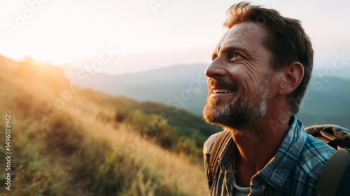 Serene contemplation in nature during sunset: a journey of tranquility