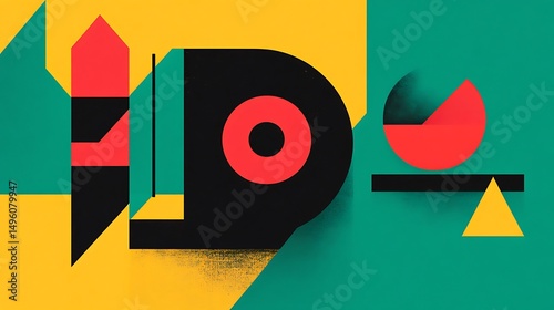 Abstract Design with Balance, and Geometry.