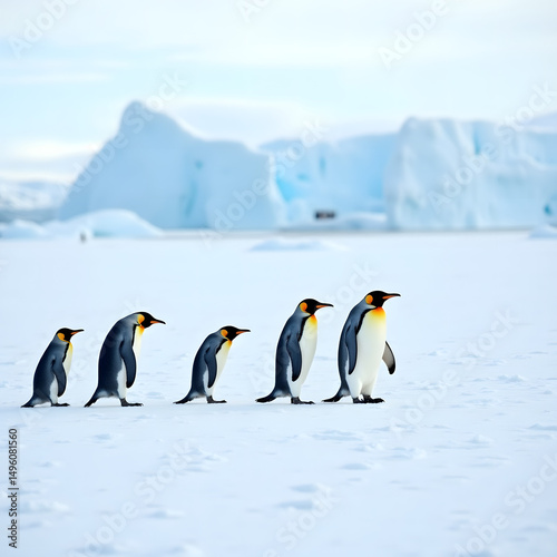 penguin on the snow