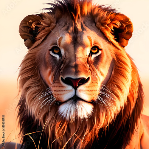 lion head portrait
