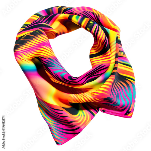 Modern Cooling Bandana with High Performance Moistu Isolated on Transparent Background