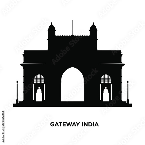 Gateway of india mumbai iconic landmark silhouette