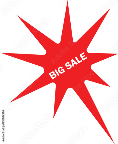 Big Sale Red Starburst Label – Promo Sticker