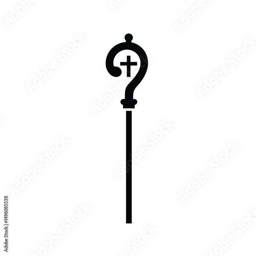 Crosier staff religious symbol christian bishop pastoral staff