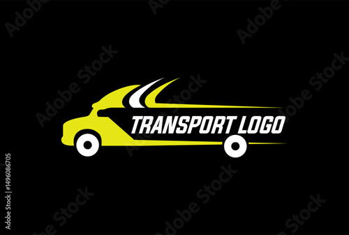 Transport logo for delivery cargo parcel - Transportation logo vector illustration.