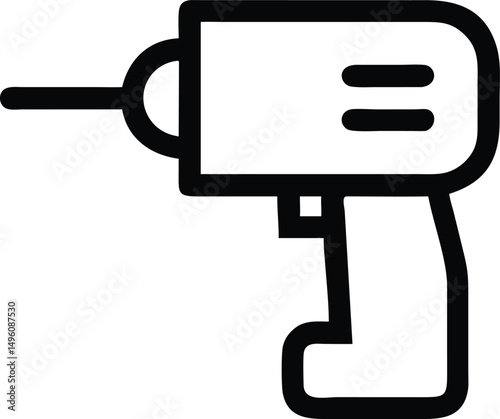 Black Line Icon Of Repair Shop With Wrench And Gea (1)