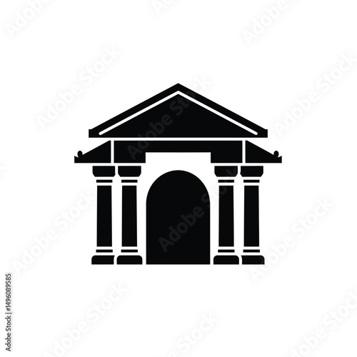 Classical architecture temple columns building design