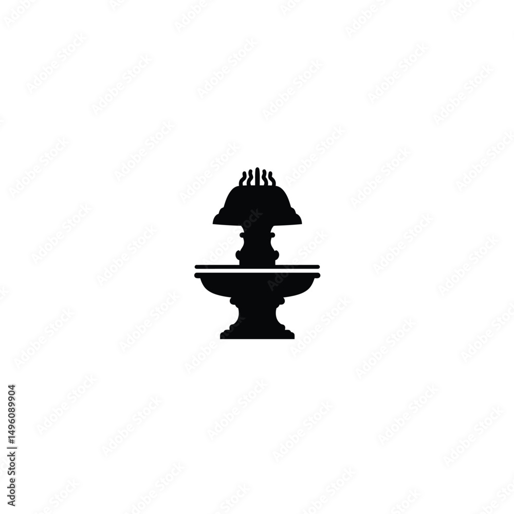 Fototapeta premium Elegant ornate outdoor water fountain design