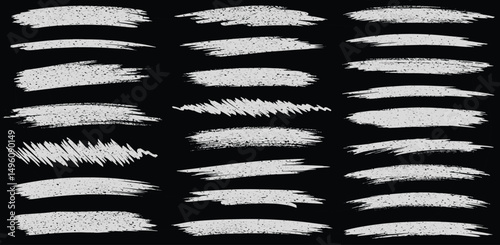 Lottery scratch card graphic elements - hand drawn pencil strokes scratchy fragments. White doodled messy irregular patterns smudged. Rough blotchy geometric edges scraping texture