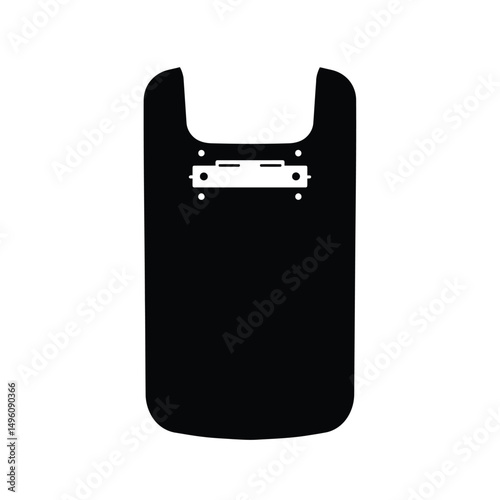 Black mobile phone back cover replacement part