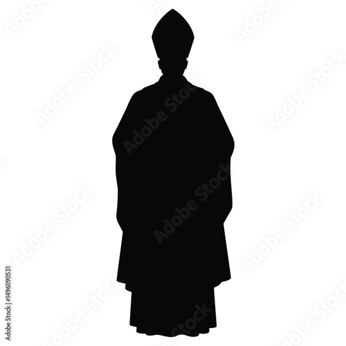 Bishop silhouette religious leader faith clergyman