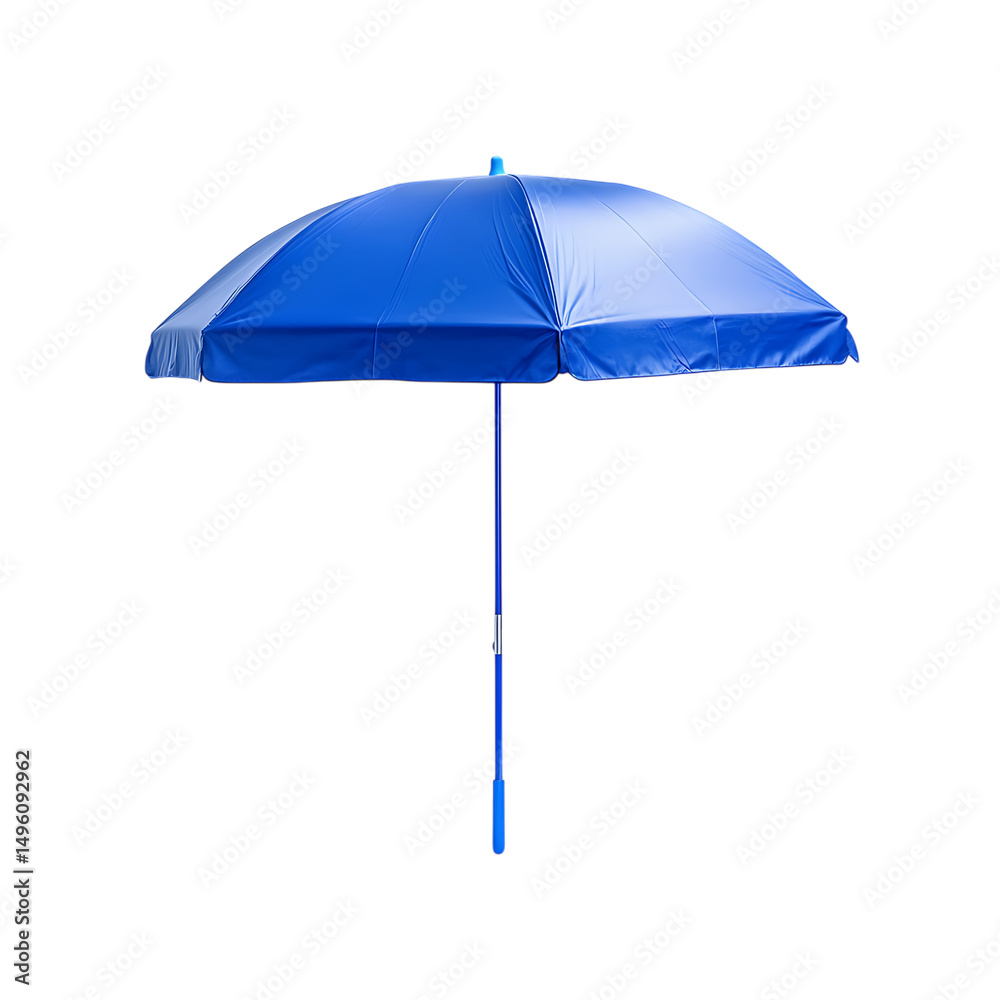 Minimalist Compact Beach Umbrella with a Clean Stripe Isolated on Transparent Background Minimalist Compact Beach Umbrella with a Clean Stripe Isolated on Transparent Background