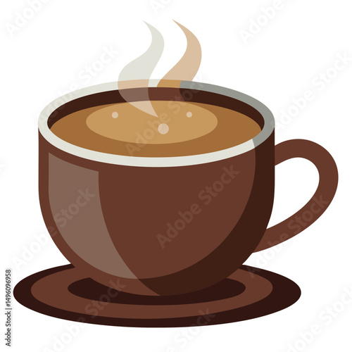 Cup Of Hot Cocoa Or Tea  Breakfast Drink  Flat St