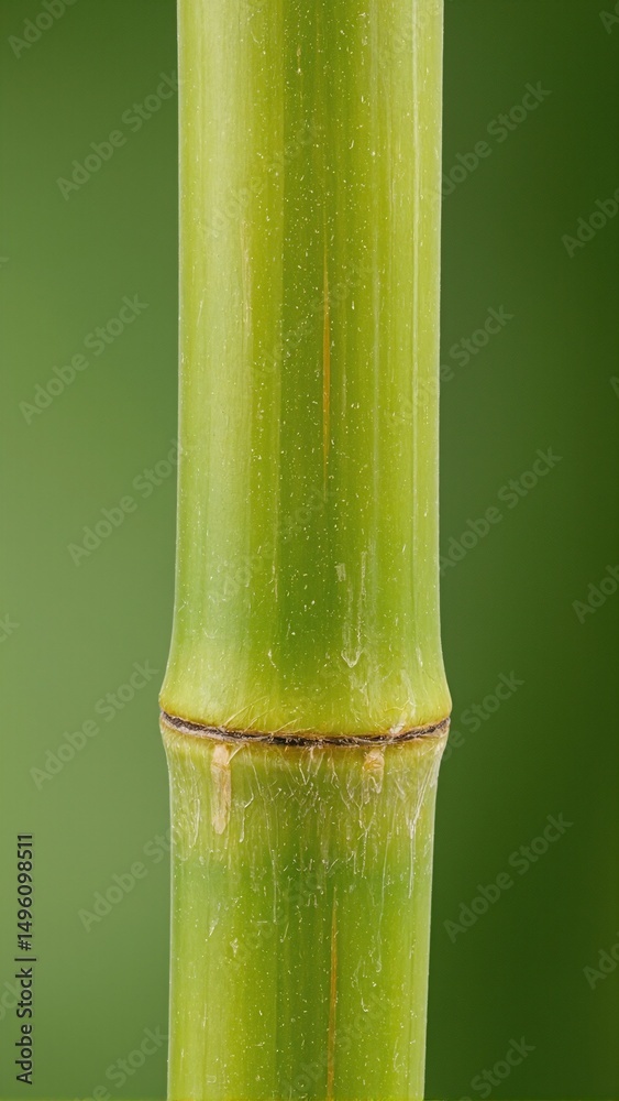 Obraz premium Detailed macro shot of a bamboo stem showcasing distinct node rings and a sleek vertical texture Ideal for nature and abstract concepts
