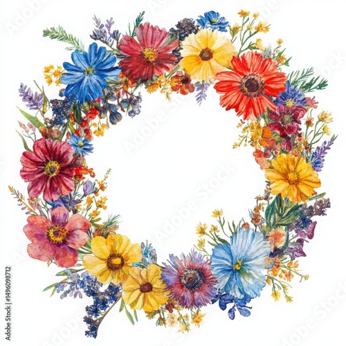 Floral Wreath isolated 