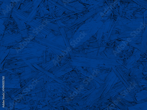 Navy blue plywood texture and background. Oriented strand board - OSB.