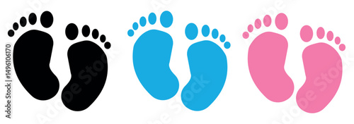 baby footsteps icon footprint icon vector illustration.