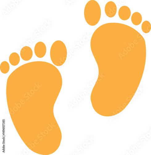 baby footsteps icon footprint icon vector illustration.