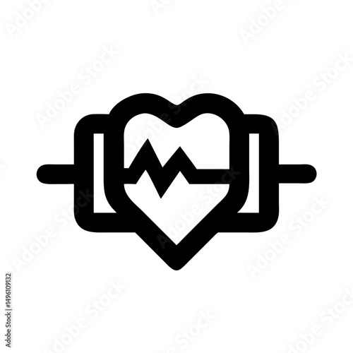 Heartbeat lifeline pulse heart health medical cardiology rhythm ekg monitoring vital sign icon vector