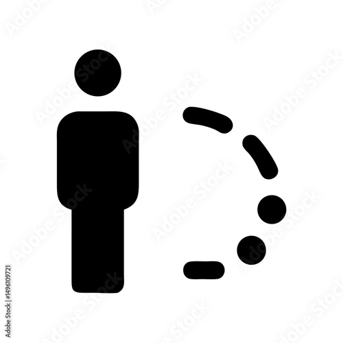 Man person loading icon vector illustration for website design and graphic user interface design