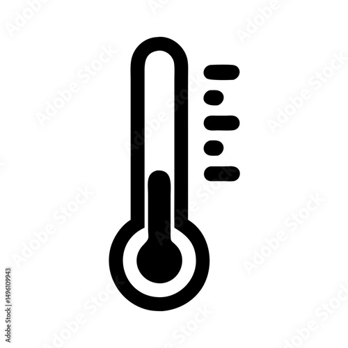 Thermometer icon vector illustration measuring temperature hot cold weather indicator symbol design