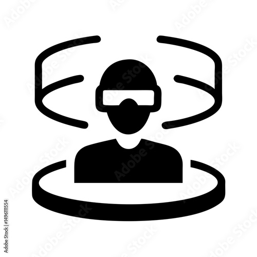 Virtual reality vr metaverse augmented reality ar user interface icon design element vector