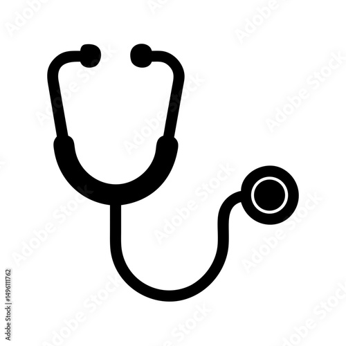 Stethoscope vector illustration for medical equipment and healthcare diagnostics and checkup tool design