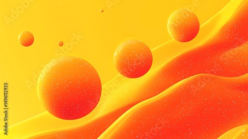 Abstract Orange Liquid Flow.