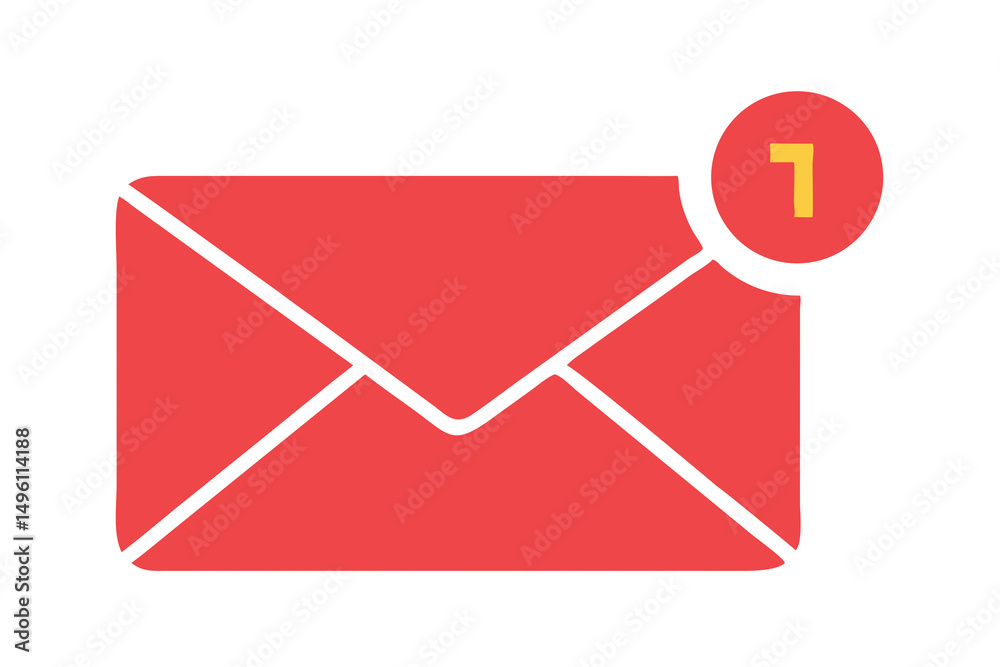 New Message Notification One Unread Email Alert New Message Notification One Unread Email Alert