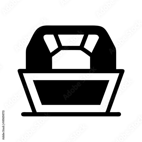 Air fryer vector icon for kitchen appliances and healthy cooking equipment illustration design