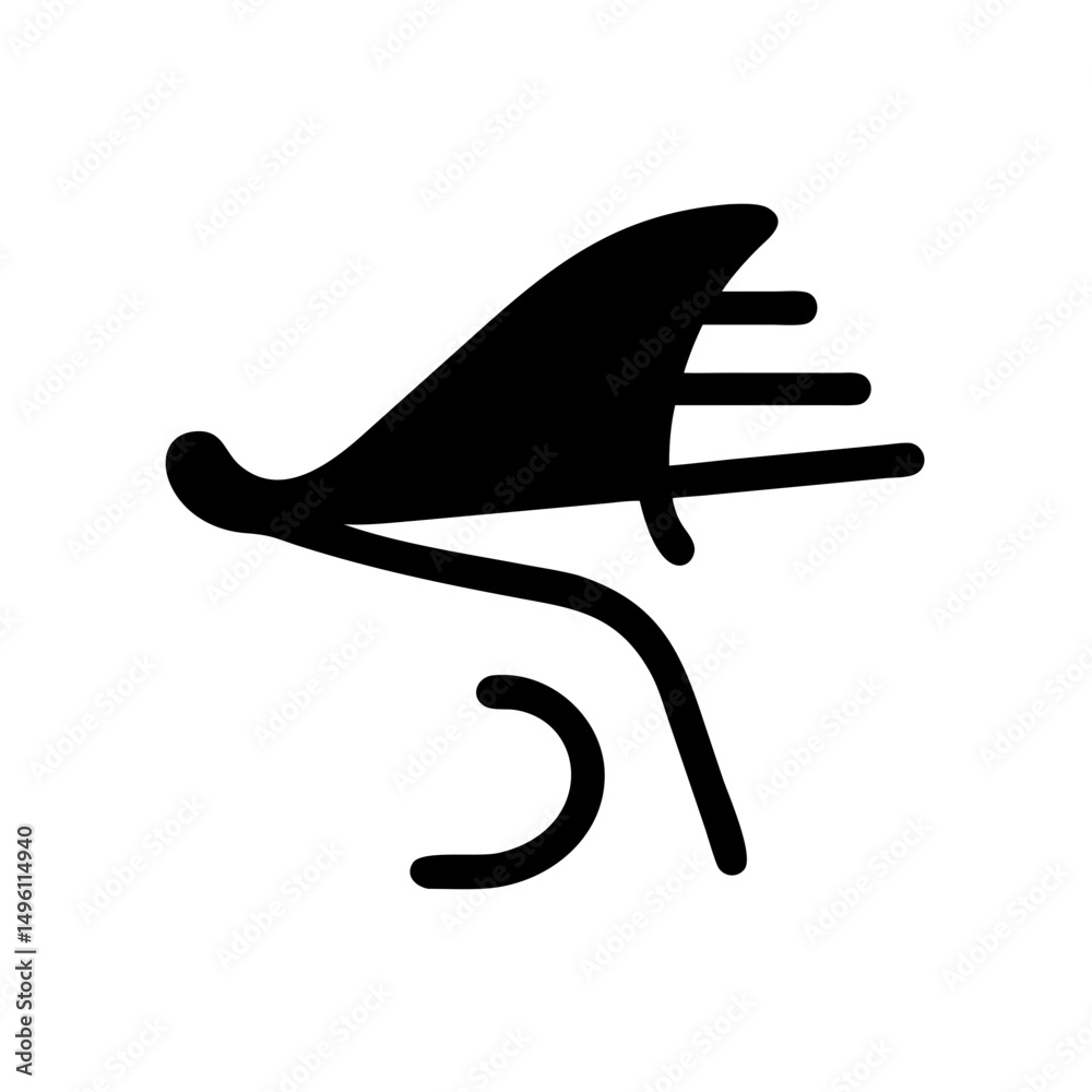 Fototapeta premium Abstract eye illustration vector graphic design with lines and curves modern art concept