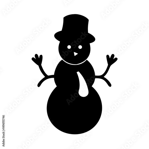 Downloadable winter snowman vector image for holiday crafts and christmas design projects free use 90