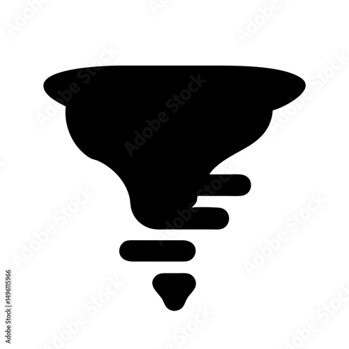 Tornado storm vector illustration, twister weather icon, hurricane graphic, climate disaster image