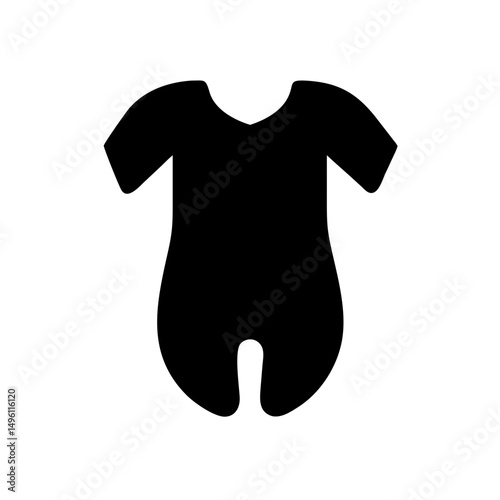 Baby bodysuit vector graphic design template for infant clothing apparel and newborn fashion style
