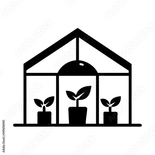 Discover greenhouse plants growing vegetables and herbs in a garden for sustainable living