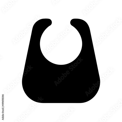 Baby bib vector illustration for feeding time infant bibs and drool protection apparel accessory design