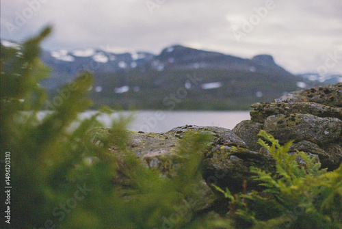 mountain landscape with lake