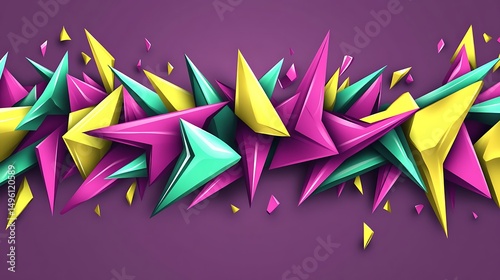 Abstract colorful geometric shapes.