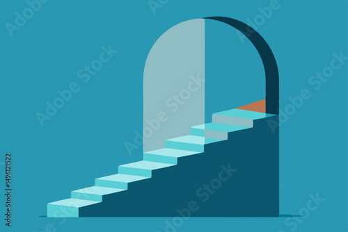 Glass Staircase to Another Soul A Metaphorical Journey to Inner Self or Beyond