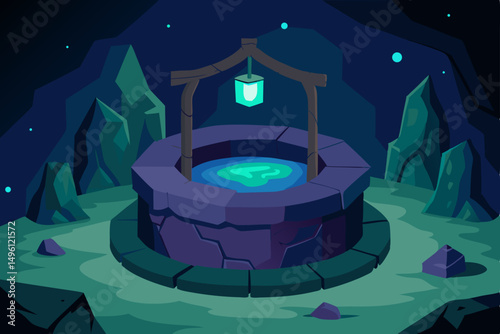 Magic Well in Fantasy Cave Discover a Source of Wonder and Enchantment