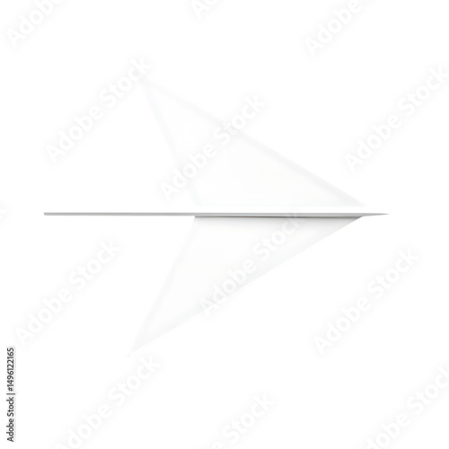 Minimal Arrow with a Crisp Structure in Pure Isolated on Transparent Background
