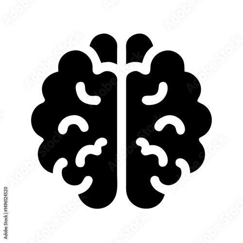 Brain health illustration for neurology and mental wellness concept and human anatomy study