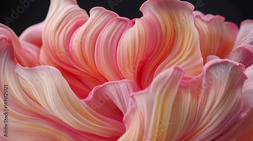 Abstract Pink Flower with Swirling Petals.