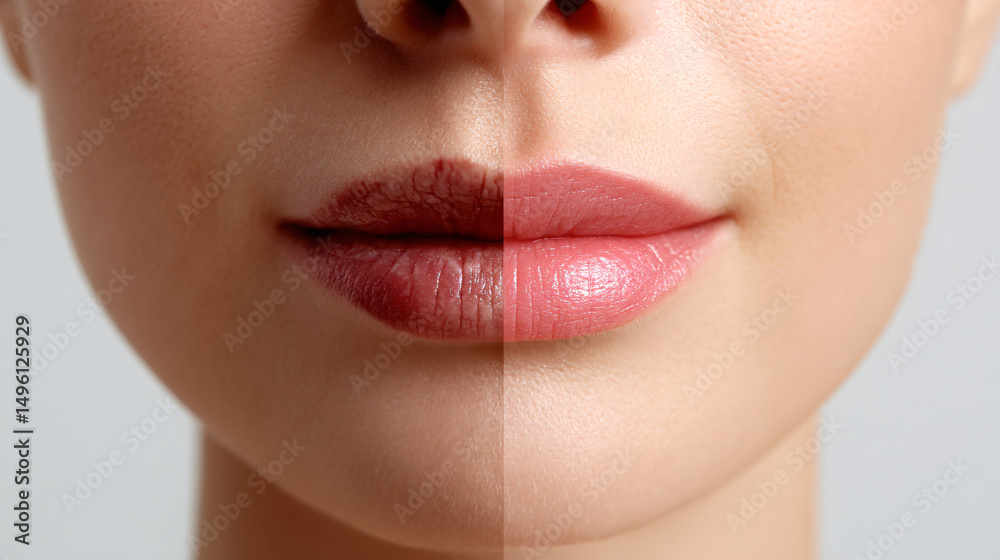 Naklejka premium Stunning Split Image of Contrasting Textures and Colors