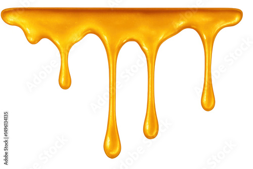 Golden honey cascading, revealing rich amber flow against transparent backdrop, showcasing sticky liquid's luxurious golden texture