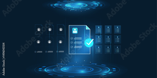 concept of Recruitment and candidate selection process using AI digital tools to evaluate talent and identify career opportunities