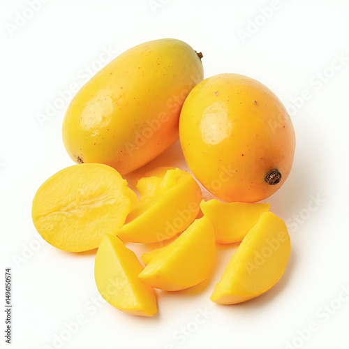 mango fruit on white background