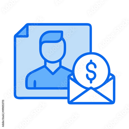 Personnel payroll management icon for employee salary and financial reporting illustration vector design on transparent background