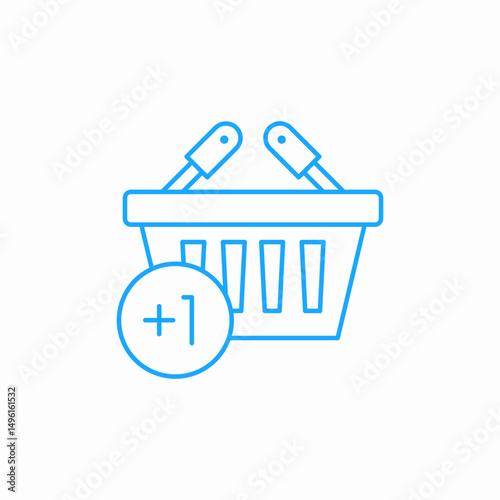 add to basket adding plus one icon sign vector