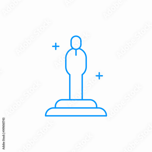 award statue achievement icon sign vector